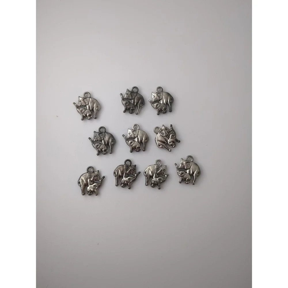 Lot‎ Of 10 Elephant Charms For Bracelets Necklaces And Earrings